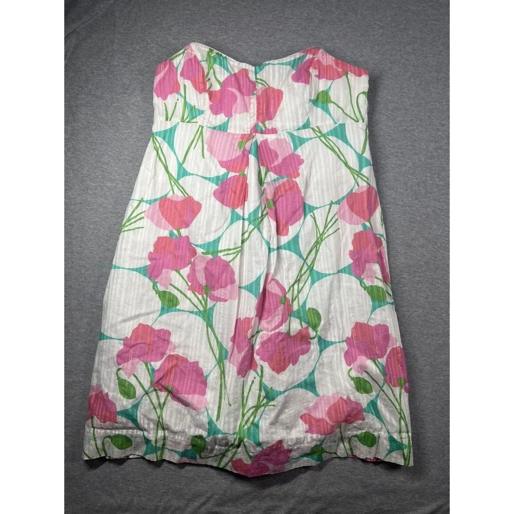 $198 Lilly Pulitzer Betsey Had Me A Blast Strapless Dress Size‎ 6 - Picture 2 of 8
